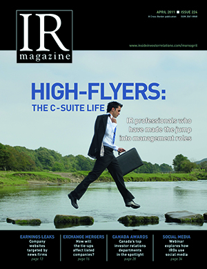 IR Magazine April 2011: High flyers
