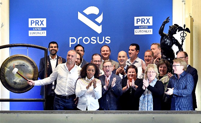 Prosus Group's listing day in 2019