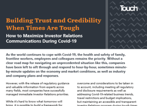 Building trust and credibility when times are tough