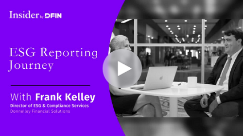 ESG Reporting journey with Frank Kelley, DFIN’s director of ESG & compliance services