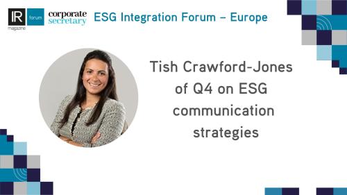 IR TV: Tish Crawford-Jones of Q4 on ESG communication strategies