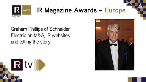 Graham Phillips of Schneider Electric on M&A, IR websites and telling the story