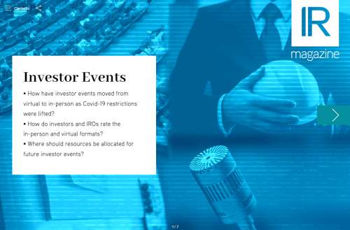 Investor Events research report out now