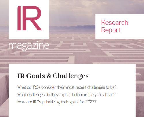IR Goals & Challenges report now available