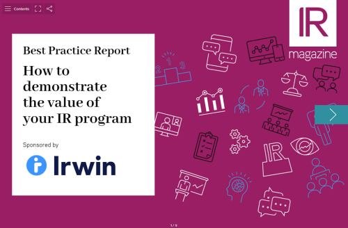 Best Practice Report: How to demonstrate the value of your IR program