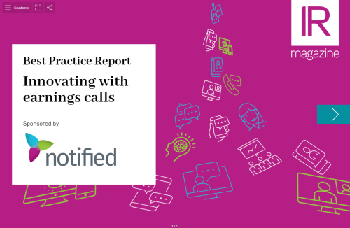 Best Practice Report: Innovating with earnings calls now available