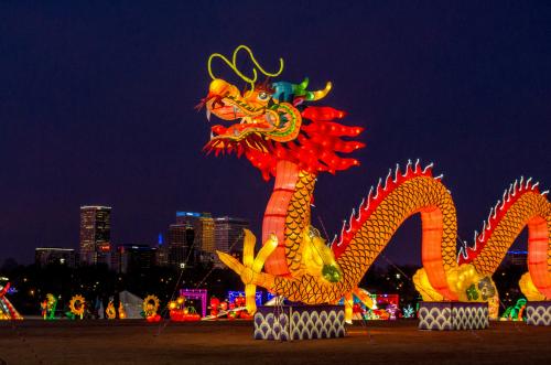 A chinese new year dragon lantern. Photo by Rod Ramsell on Unsplash