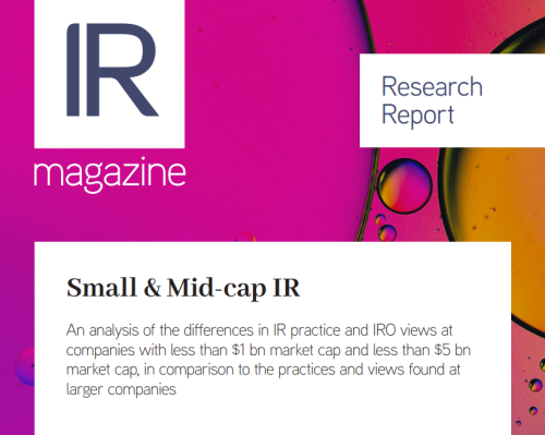Small and Mid-cap IR report now available