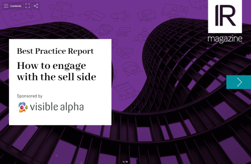 Best Practice Report: How to engage with the sell side now available
