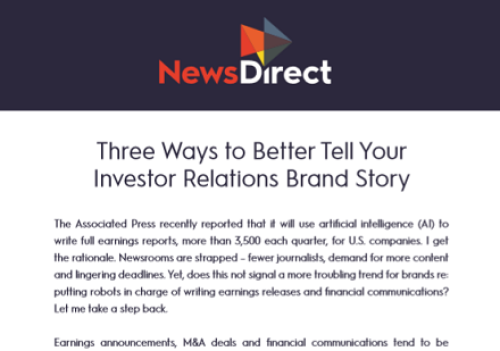 3 Ways to better tell your investor relations brand story