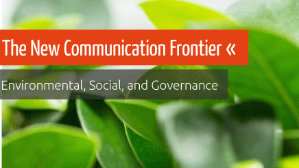 The new communication frontier: Environmental, social and governance
