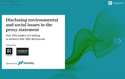 Disclosing environmental and social issues in the proxy statement