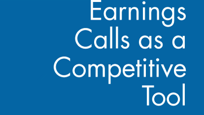 Earnings calls as a competitive tool