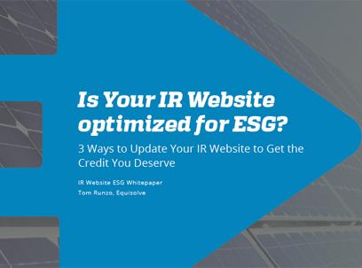 3 Ways To Integrate ESG Into Your IR Website