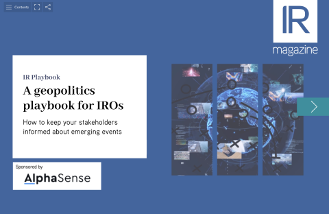 A geopolitics playbook for IROs now available