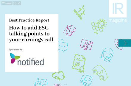 Best Practice Report: How to add ESG talking points to your earnings call