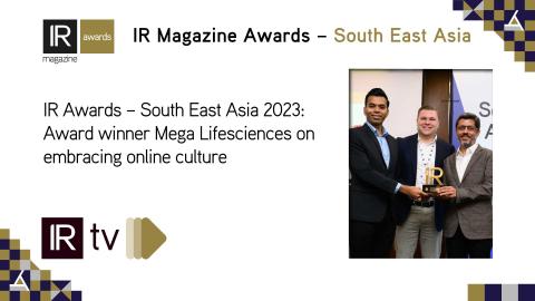 IR TV: Award winner Mega Lifesciences on embracing online culture