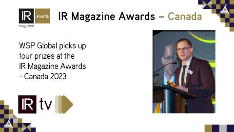 IR TV: WSP Global picks up four trophies at Canada Awards