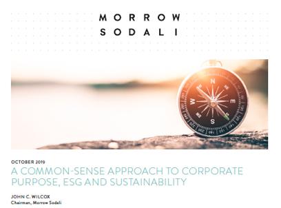 A Common-Sense Approach to Corporate Purpose, ESG and Sustainability