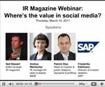 IR Magazine Webinar: Where's the value in social media?