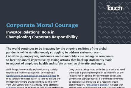 Corporate moral courage