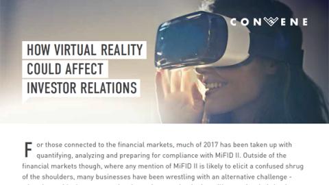 How virtual reality could affect investor relations